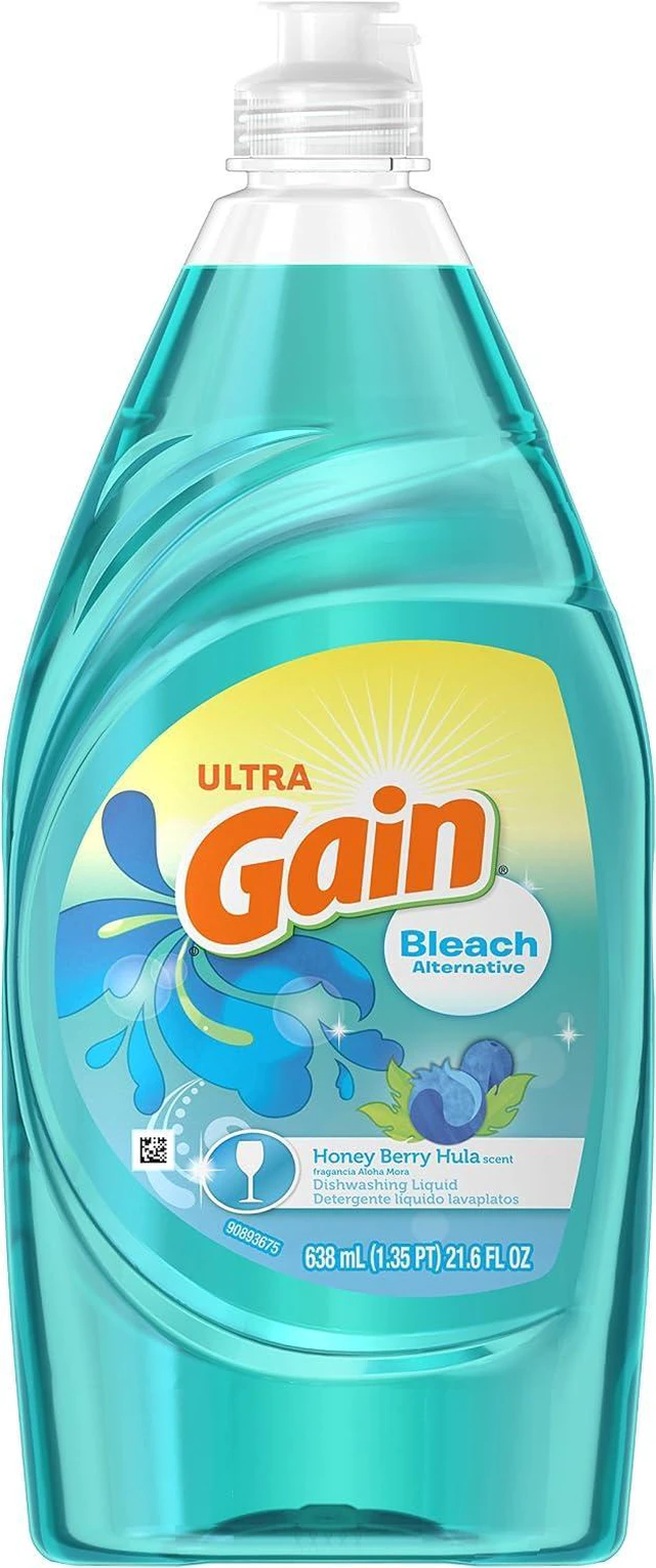 Alt view image 6 of 6 - Gain Ultra Bleach Alternative Dishwashing Liquid Dish Soap, Honey Berry Hula, 21.6 fl oz