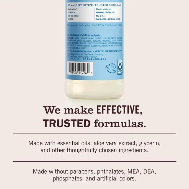 Alt view image 6 of 6 - Mrs. Meyer's Clean Day Liquid Dish Soap, Rain Water, 16fl. oz