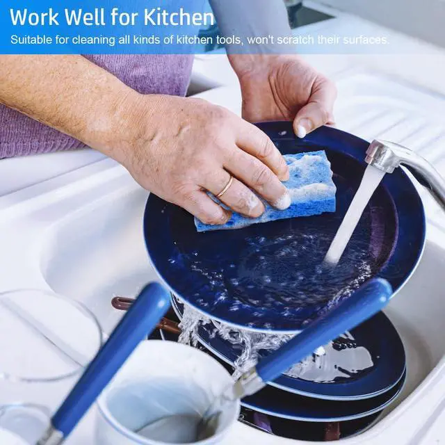 Alt view image 7 of 7 - 8Pcs Compressed Kitchen Sponges, Zero Scratch Scrub