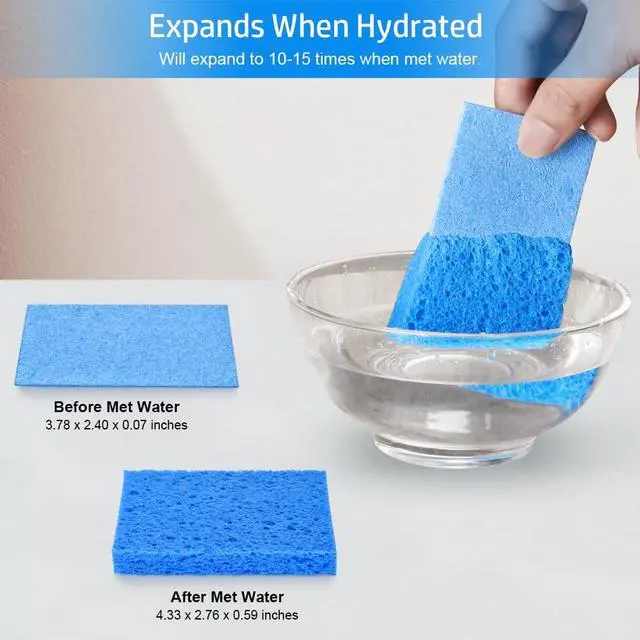 Alt view image 3 of 7 - 8Pcs Compressed Kitchen Sponges, Zero Scratch Scrub