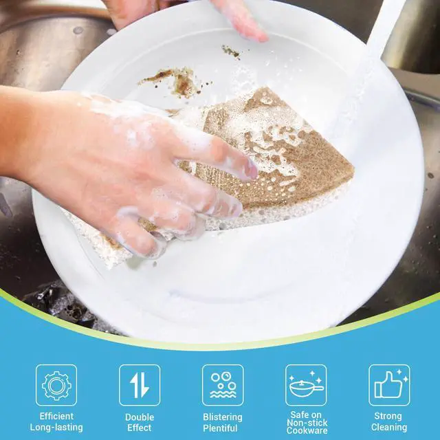 Alt view image 4 of 6 - AIDEA XL Sponges 6 Count Non-Scratch Scrub Sponge for Dishes