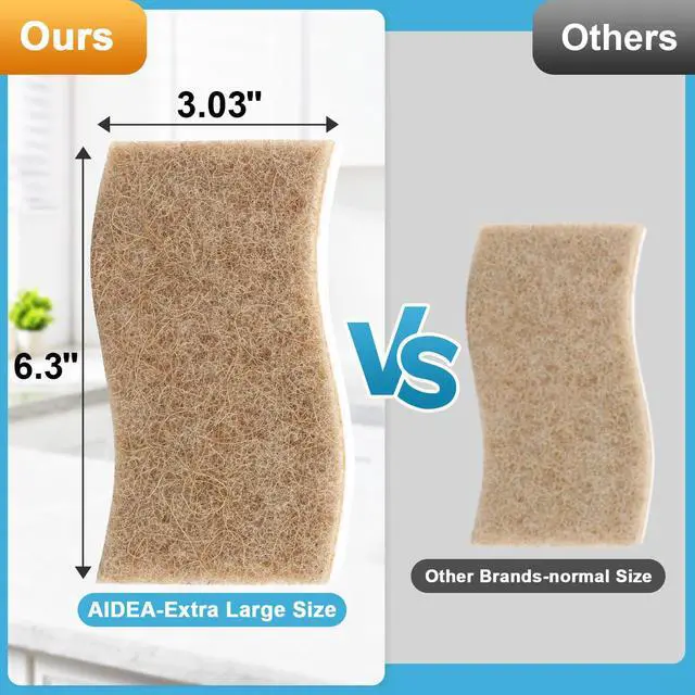 Alt view image 5 of 6 - AIDEA XL Sponges 6 Count Non-Scratch Scrub Sponge for Dishes