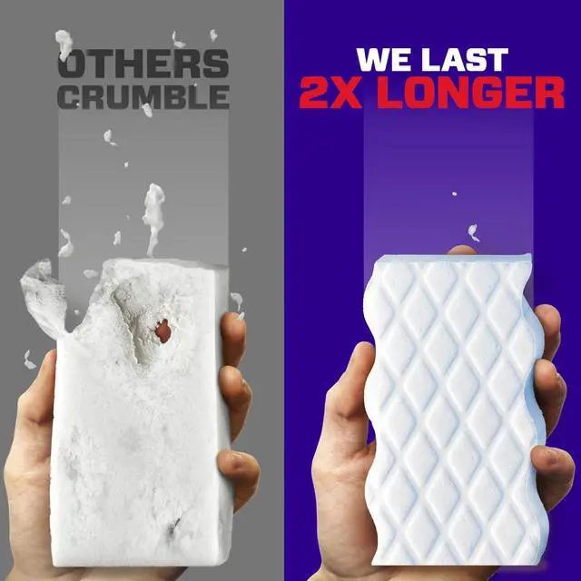 Alt view image 2 of 6 - Mr. Clean Magic Eraser Sponge, All Purpose Melamine Cleaner, Extra Durable, for Wall, Sneaker, Kitchen, Bathroom, Shower, 4ct