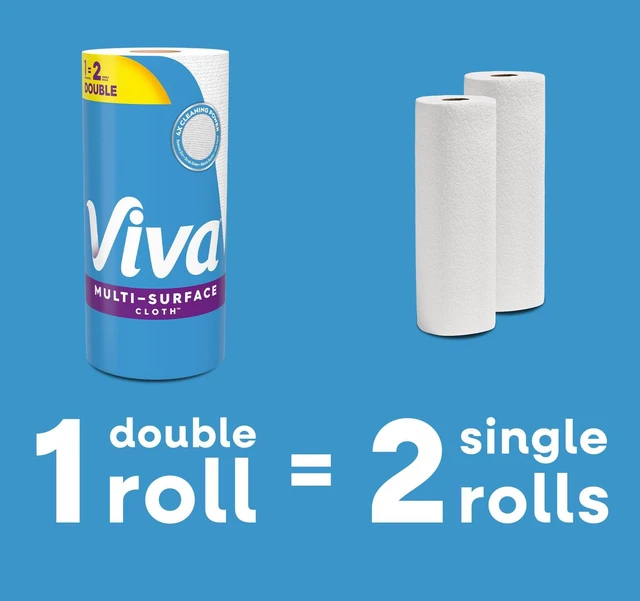 Alt view image 4 of 6 - Viva Multi-Surface Cloth Paper Towels 3 Double Rolls 110 Sheets per Roll