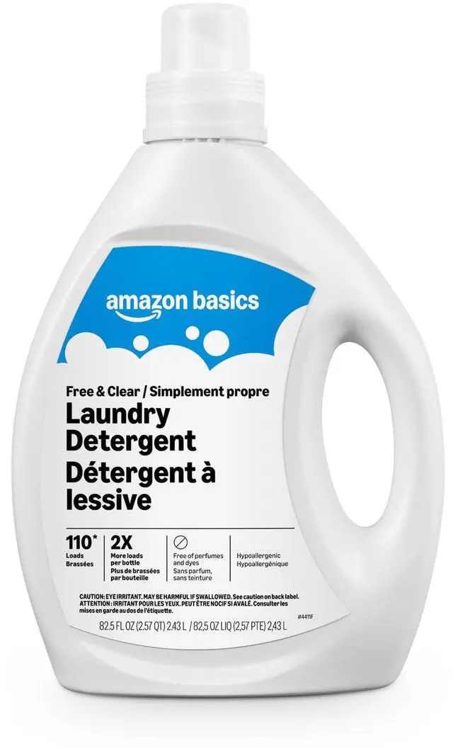 Main image of Basics Concentrated Liquid Laundry Detergent, Free of Perfumes & Clear of Dyes, 110Loads, 82.5Fl Oz