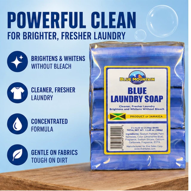 Alt view image 6 of 7 - Blue Mountain Country Blue Laundry Soap 3-Pack (4.23oz Each) Concentrated Formula Brightens and Whitens without Bleach Cleaner and Fresher Laundry