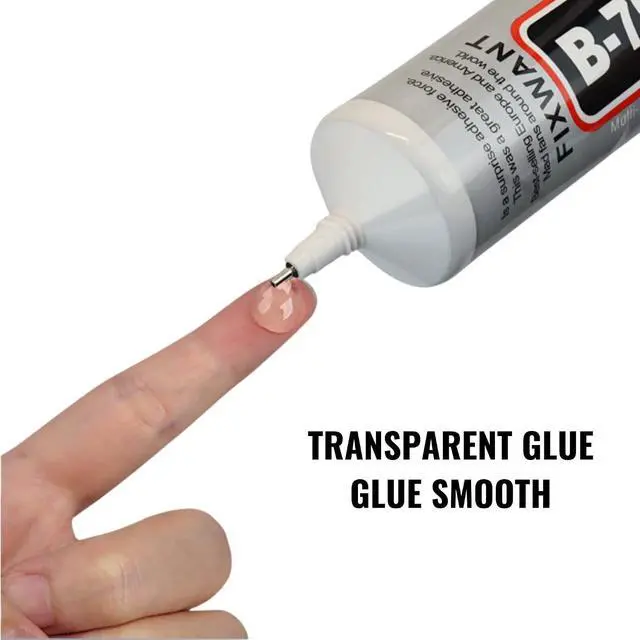 Alt view image 4 of 6 - B-7000 High Viscosity Clear Glue 2x15ML/0.5fl.oz for Rhinestones, Crafts, Clothes, Shoes, Fabric, Cell Phone Screen Repair, Jewelry, Stone, Metal, Nail Art, Glass
