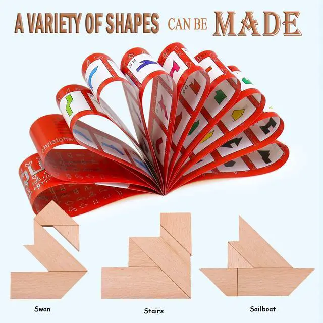 Alt view image 5 of 6 - KINGOU Wood T Shape Puzzle, 4 Pieces Brain Teaser Toy for Kids & Adults, Advanced Level, Great Gift & Party Favor, Includes Paper Instructions