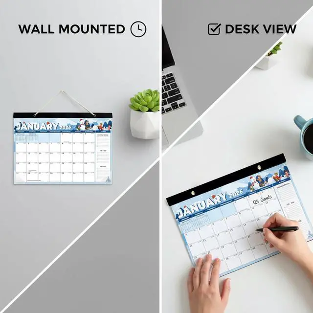 Alt view image 7 of 7 - 18 Months Desk Calendar 2026 - January 2026 to June 2027, Large 17" x 12" Desktop/Wall Monthly Calendar for Home, School, or Office