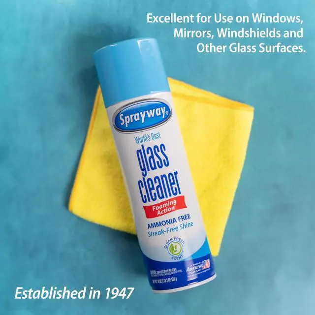 Alt view image 2 of 7 - Sprayway Glass Cleaner Foaming Aerosol Spray, 19oz, Pack of 2, Ammonia-Free, Streakless, Fast-Acting, Fresh Scent, Removes Fingerprints, Dust, Dirt, Smoke Film