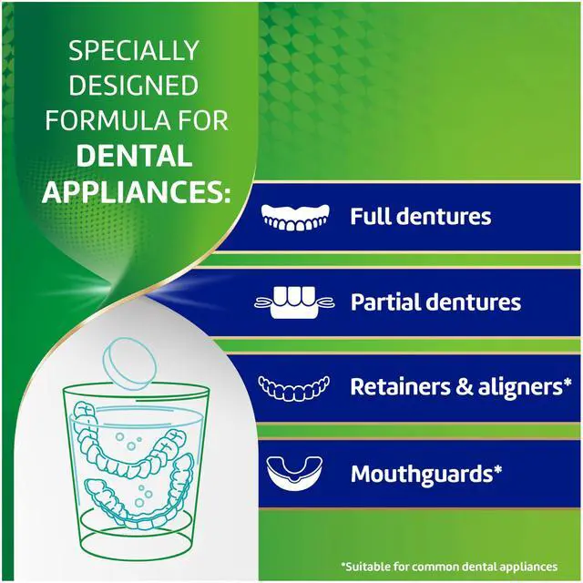 Alt view image 5 of 6 - Polident Antibacterial Dental Appliance Cleanser Tablets, 60 Count