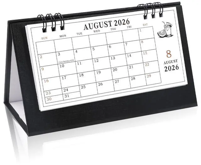 Main image of Small Standing Flip Desk Calendar 2026-2027, Aug 2026 to Dec 2028