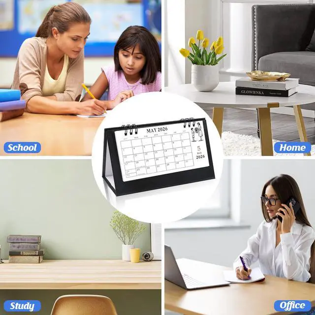 Alt view image 4 of 6 - Small Standing Flip Desk Calendar 2026-2027, Aug 2026 to Dec 2028
