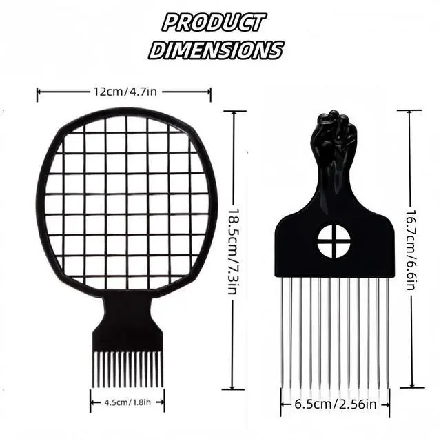 Alt view image 3 of 6 - Upgraded 2-in-1 Hair Twist Comb, Hair Sponge Brush & Metal Afro Pick Comb Set for Black Men and Women with Curls (2 Pcs)
