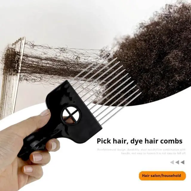 Alt view image 2 of 6 - Upgraded 2-in-1 Hair Twist Comb, Hair Sponge Brush & Metal Afro Pick Comb Set for Black Men and Women with Curls (2 Pcs)