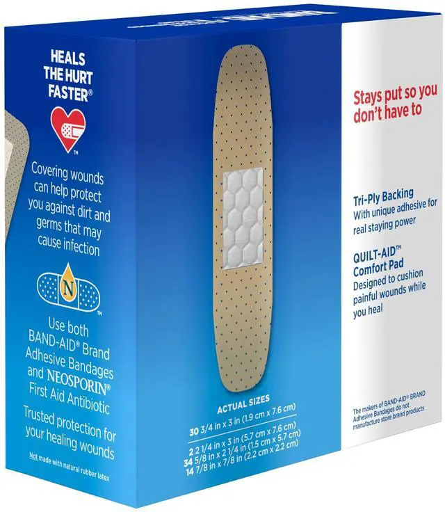 Alt view image 6 of 7 - BAND-AID Tru-Stay Sheer Adhesive Bandages, Assorted Sizes, 80 Count