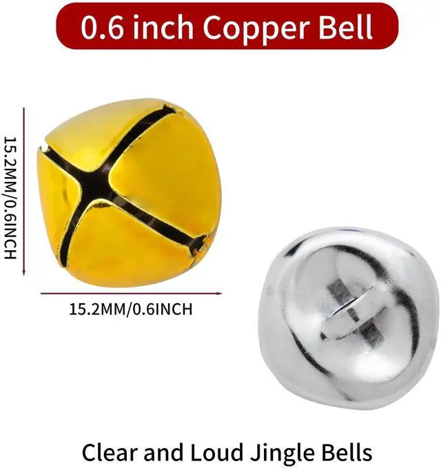 Alt view image 2 of 4 - 12 Colors 60PCS 0.59Inch Jingle Bells for Crafting, Home Decor, Party, Pets, Christmas - Multi-Color Mini Bell Set