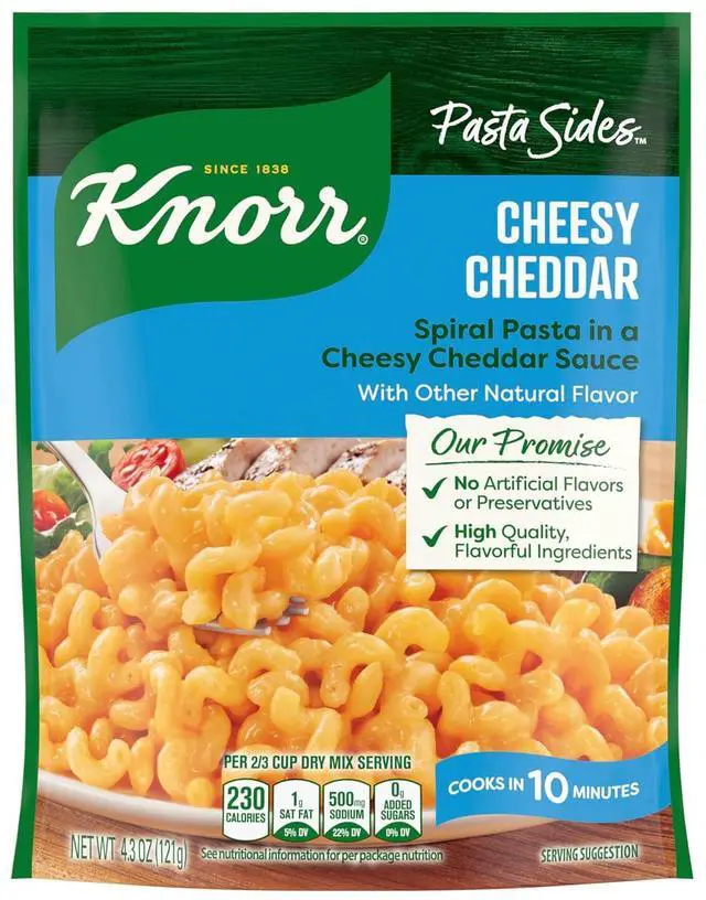 Main image of Knorr Cheesy Cheddar Rotini Pasta Sides 4.3 oz, 1PK