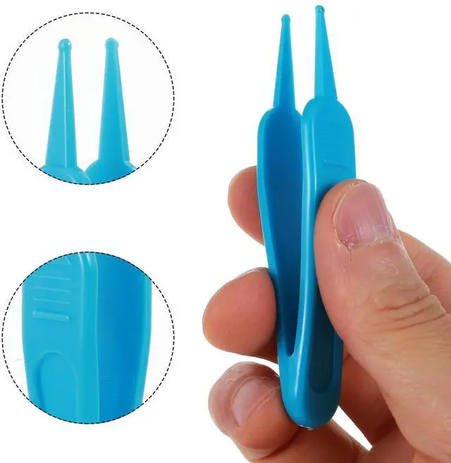 Alt view image 3 of 7 - 5 Pcs Nose Cleaning Tweezers, 5 Colors Baby Booger Picker with Round Head, Ear Noses Navel Cleaner Clip