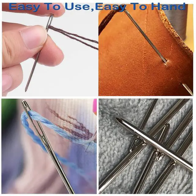 Alt view image 3 of 6 - ORRDICE Large-Eye Blunt Needles, Stainless Steel, 9 Pieces for Yarn Knitting, Sewing, Crafting, Weaving, Stringing, Crochet Projects
