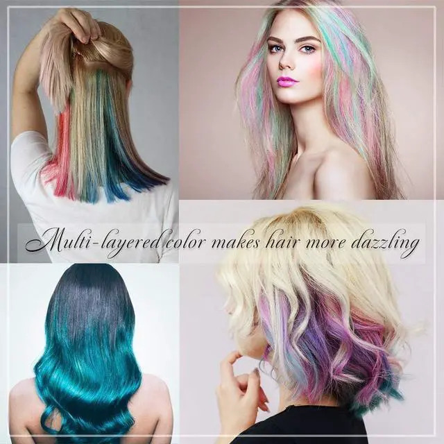 Alt view image 2 of 7 - LAWOHO 6 Colors Temporary Hair Dye Marker Comb Gifts for Girls, Kids, Adults, Halloween, Christmas, Birthday Party, Cosplay