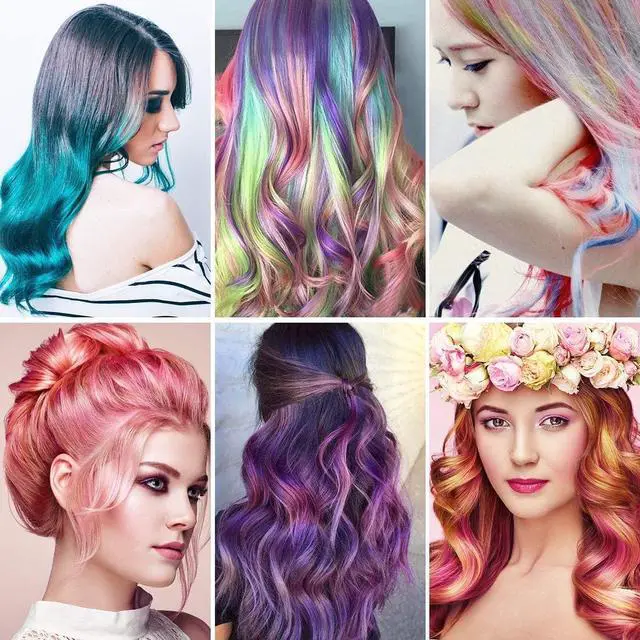 Alt view image 3 of 7 - LAWOHO 6 Colors Temporary Hair Dye Marker Comb Gifts for Girls, Kids, Adults, Halloween, Christmas, Birthday Party, Cosplay