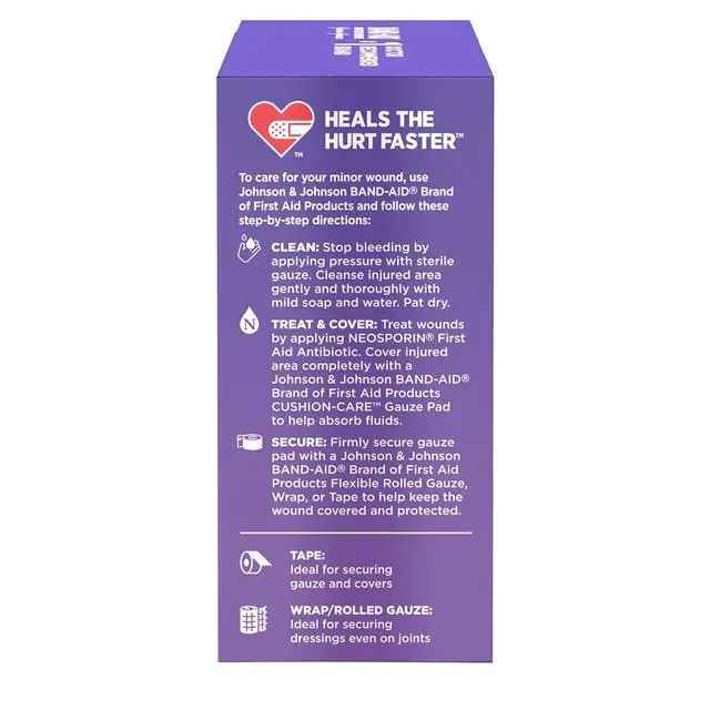 Alt view image 6 of 6 - BAND-AID Cushion-Care Gauze Pads, 3in x 3in, 10 Count