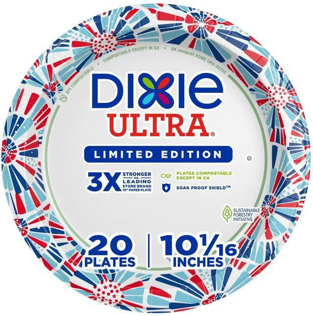 Main image of Dixie Ultra Limited Edition 10" Dinner Size Paper Plates, 20 Count