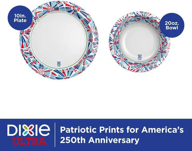 Alt view image 6 of 6 - Dixie Ultra Limited Edition 10" Dinner Size Paper Plates, 20 Count