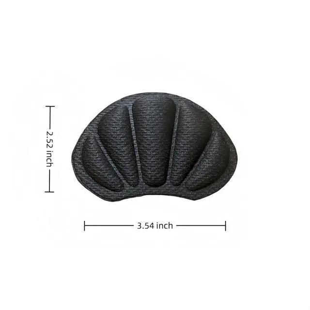 Alt view image 3 of 7 - Back of Heel Cushion Inserts, 8 Pcs - Mesh Self-Adhesive Grips Pads, Reusable Heel Guards Liners for Boots, Loose Shoes, Improve Shoe Fit for Women Men, Black