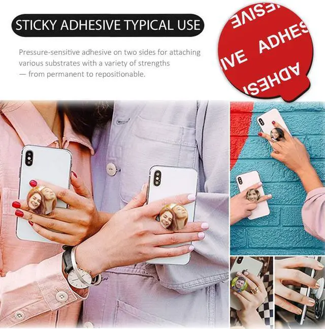 Alt view image 2 of 6 - AZXYI Very High Bond Double Sided Sticker Tapes, 9 Pack 1.4 Inch Adhesive Replacement for Phone Collapsible Grip & Stand Base