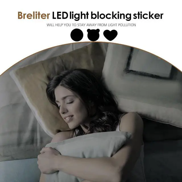 Alt view image 5 of 7 - Breliter Light Blocking Stickers 144PCS with Tweezers, Blackout Covers for Electronics Routers Monitors Appliances, Blocks 95-100% of LED Lights
