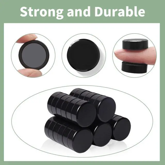 Alt view image 2 of 7 - 20Pcs Small Round Heavy Duty Fridge Magnets for Whiteboard Classroom Use