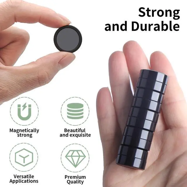Alt view image 7 of 7 - 20Pcs Small Round Heavy Duty Fridge Magnets for Whiteboard Classroom Use