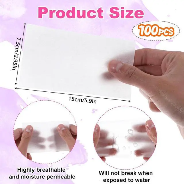 Alt view image 6 of 7 - 100PCS High Temperature Resistance Disposable Salon Perm Papers, Thin End Papers for Hair Perm, 15 x 7.5cm Hair Wrapping Paper for Cold and Hot Perms