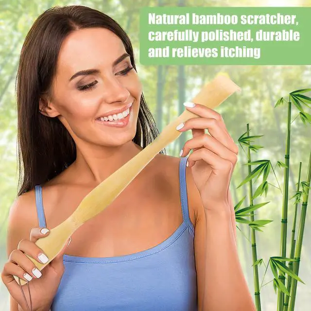 Alt view image 4 of 6 - HOFASON 3 Pack Wooden Bamboo Back Scratchers 16.5 Inch Long Handle for Adults, Men, Women, Seniors, Elderly, Funny Gifts, Easter Basket Stuffers