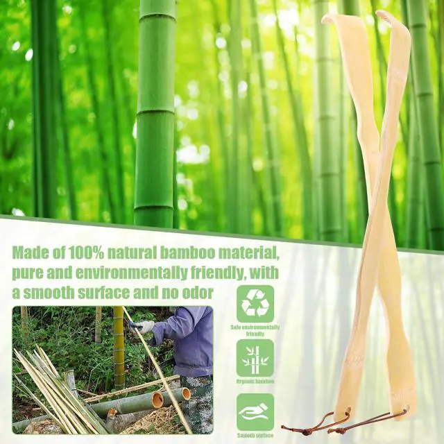 Alt view image 2 of 6 - HOFASON 3 Pack Wooden Bamboo Back Scratchers 16.5 Inch Long Handle for Adults, Men, Women, Seniors, Elderly, Funny Gifts, Easter Basket Stuffers