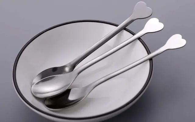 Alt view image 5 of 7 - Stainless Steel Mini Dessert Spoons Set of 10, Demitasse Espresso Coffee Spoons Heart-Shaped Handle 4.5-Inch, for Dessert Tea Appetizer