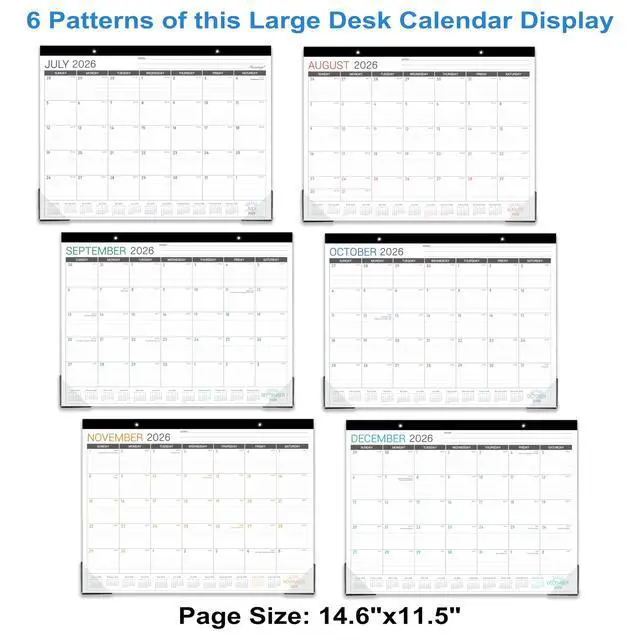 Alt view image 3 of 7 - 2027 Desk/Wall Calendar, Jul 2026 - Dec 2027, 14.6" x 11.5"