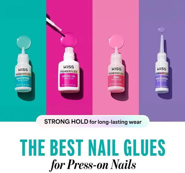 Alt view image 6 of 6 - Kiss PowerFlex Maximum Speed Nail Glue Fast Drying Adhesive for Glue-On Nails and Repairs with Nozzle Tip Applicator, Ideal for Tips and Wraps, Net Wt 0.10oz (3g)