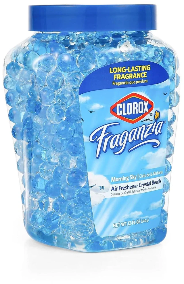 Alt view image 3 of 7 - Clorox Fraganzia Crystal Beads Air Freshener, 12 Fl Oz, Morning Sky Scent