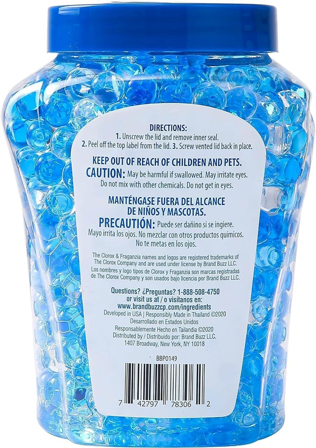 Alt view image 2 of 7 - Clorox Fraganzia Crystal Beads Air Freshener, 12 Fl Oz, Morning Sky Scent