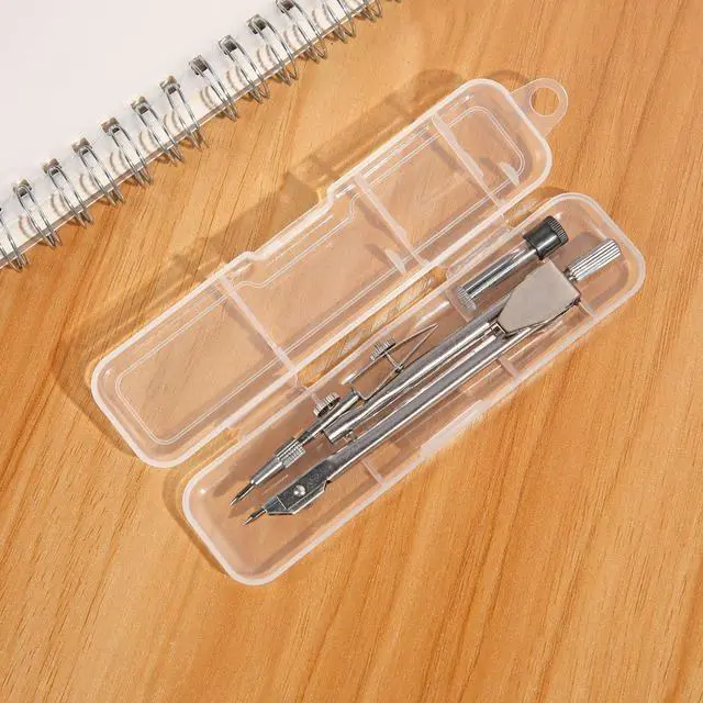Alt view image 4 of 6 - Compass and Protractor Set, Silver - Geometry Math Tool