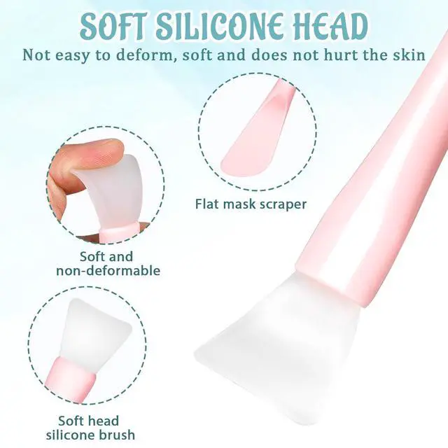 Alt view image 5 of 7 - 4Pcs Silicone Face Mask Brush Applicator Beauty Spatula