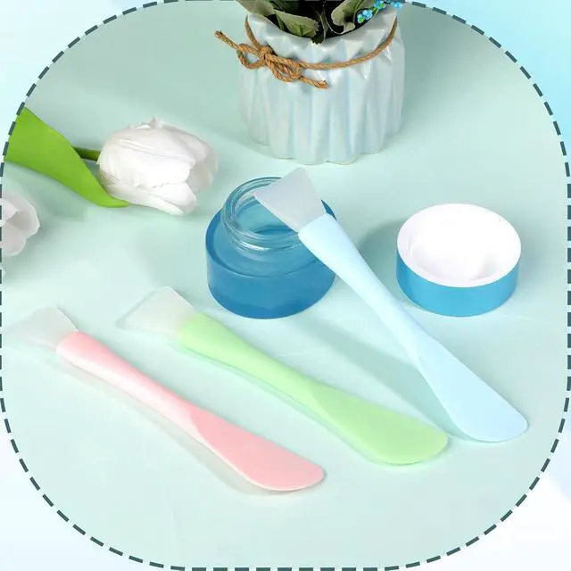 Alt view image 6 of 7 - 4Pcs Silicone Face Mask Brush Applicator Beauty Spatula