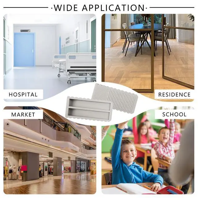 Alt view image 4 of 5 - 4Pack TPE Mini Door Stopper Wedge, Gray, Sturdy Floor Door Stops for Various Surfaces
