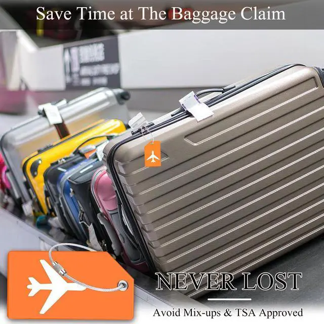 Alt view image 5 of 6 - 7 Pack Silicone Luggage Tags TSA Approved Travel Tag Colorful
