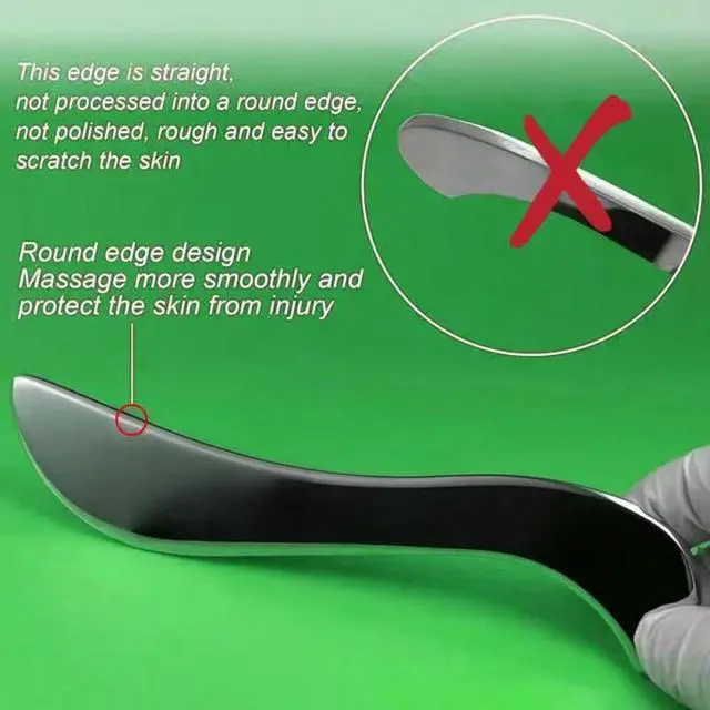Alt view image 4 of 6 - 304 Stainless Steel IASTM Gua Sha Scraping Massage Tool for Soft Tissue Mobilization S1
