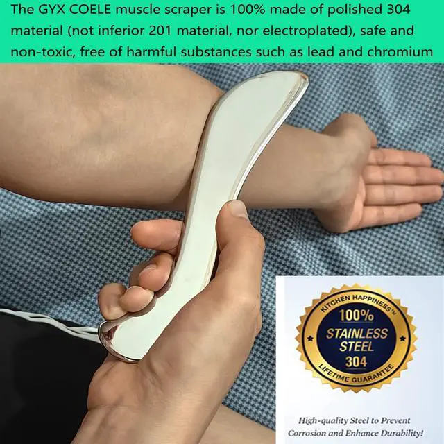 Alt view image 6 of 6 - 304 Stainless Steel IASTM Gua Sha Scraping Massage Tool for Soft Tissue Mobilization S1