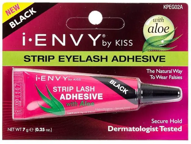 Main image of Kiss I Envy Strip Eyelash Adhesive Black With Aloe KPEG02A